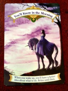 Magical unicorn Tarot Card (My message for the day).