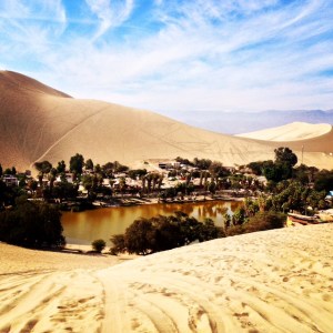 Sandune in peru, oasis